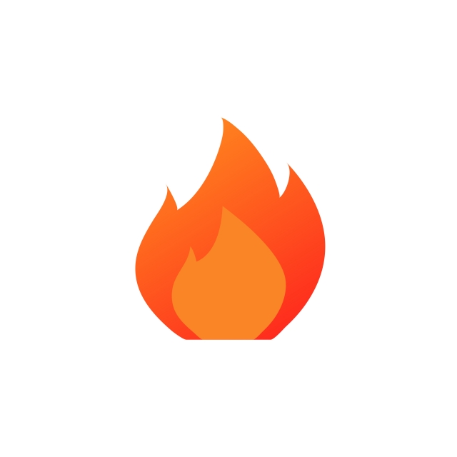 640x640 Hot Flame Icon Vector Illustration Template For Free Download