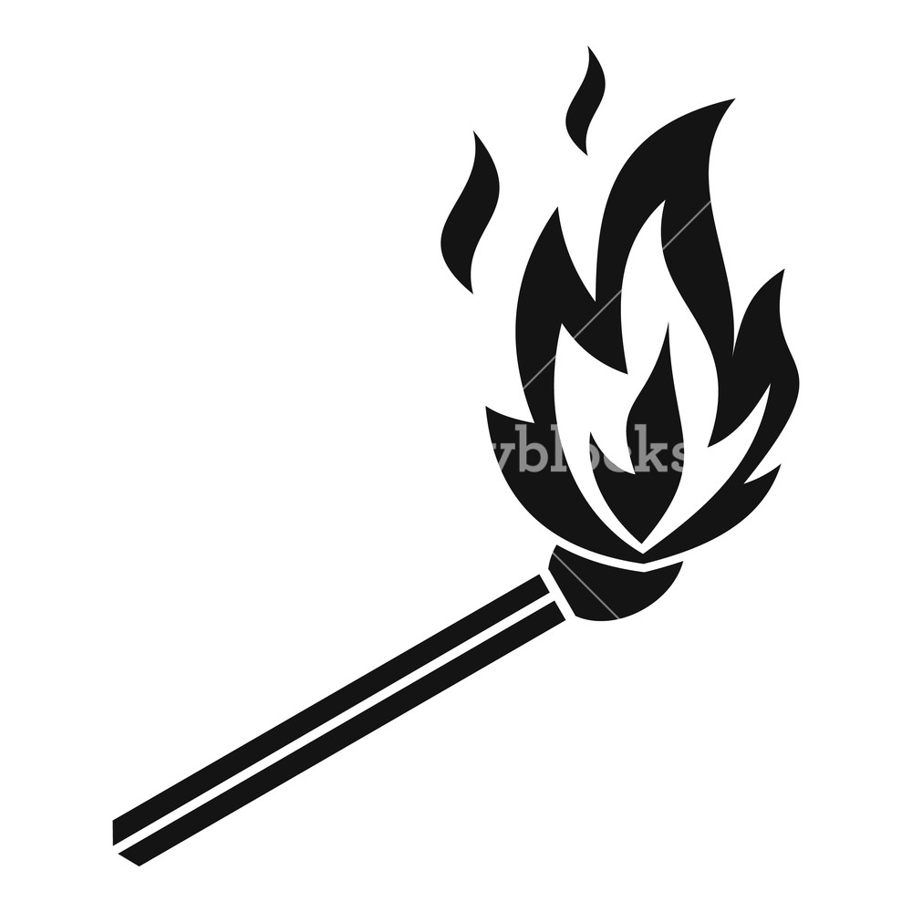 1000x1000 Match Flame Icon Simple Illustration Of Match Flame Vector Icon