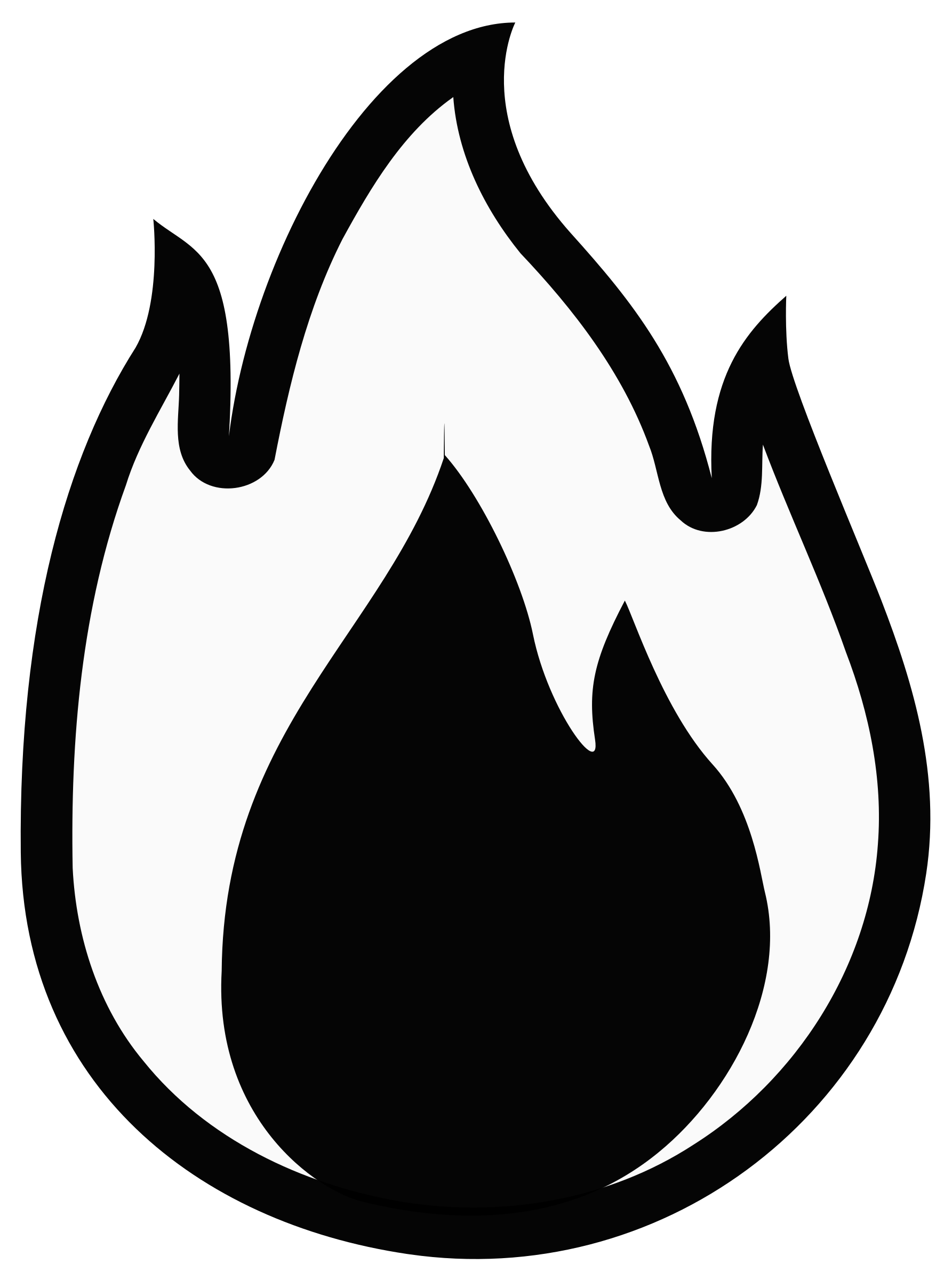 1785x2400 Flame Clipart Black And White Vector