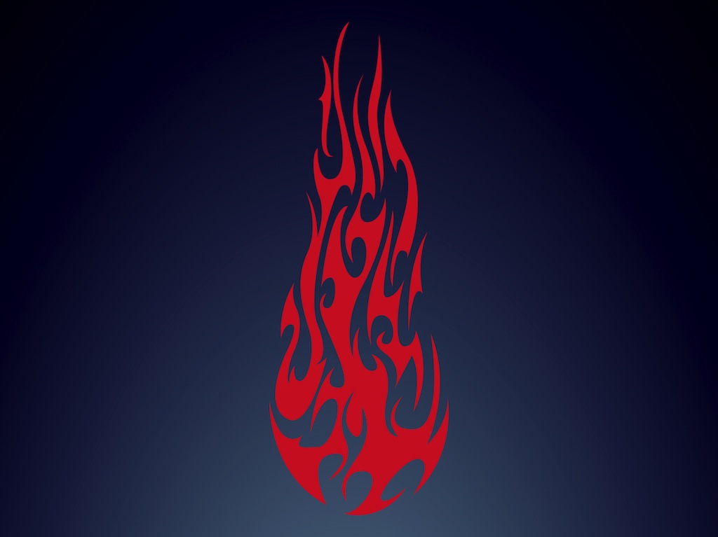 1024x767 Flame Outline Vector Art Graphics