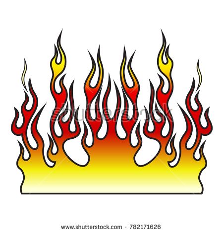 450x470 Flame Tattoo Tribal Vector Design Fire Isolated Template Logo