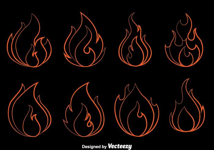 700x490 Fire Flame Outline Vector