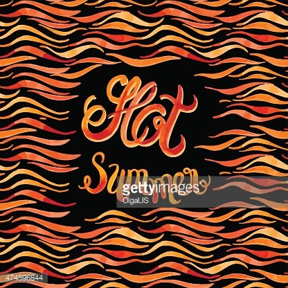 416x416 Fire Flame Watercolor Vector Seamless Pattern Model For Design O