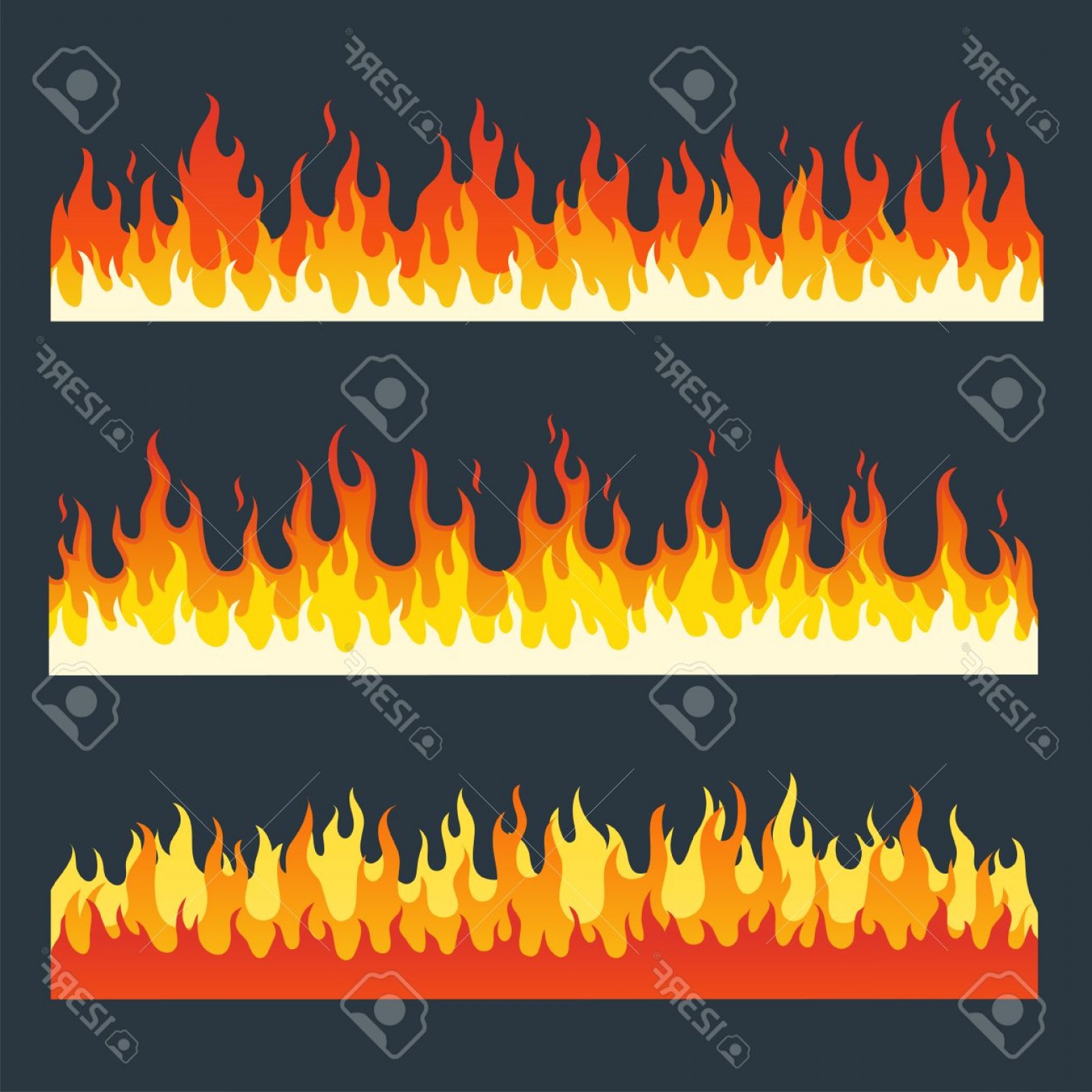 1560x1560 Photostock Vector Fire Flames Set In A Flat Style Cartoon Burning