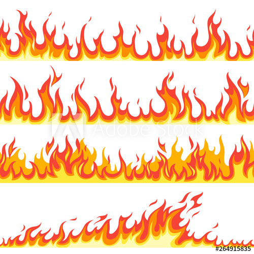 500x500 Seamless Fire Flame Fires Flaming Pattern, Flammable Line Blaze