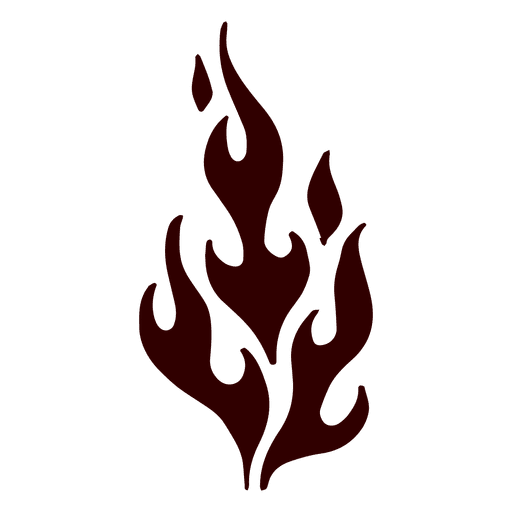 512x512 Flame Silhouette Icon