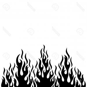 300x300 Symbolic Fire And Flames Simple Black Silhouettes Vector Clipart