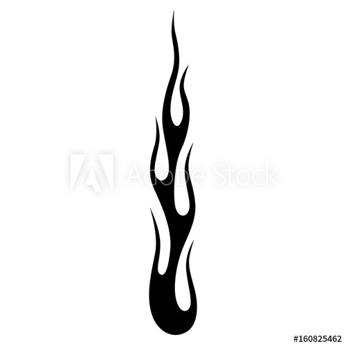 500x500 Flame Vector Tribal Flame Tattoo Design Tribal Sketch Fire