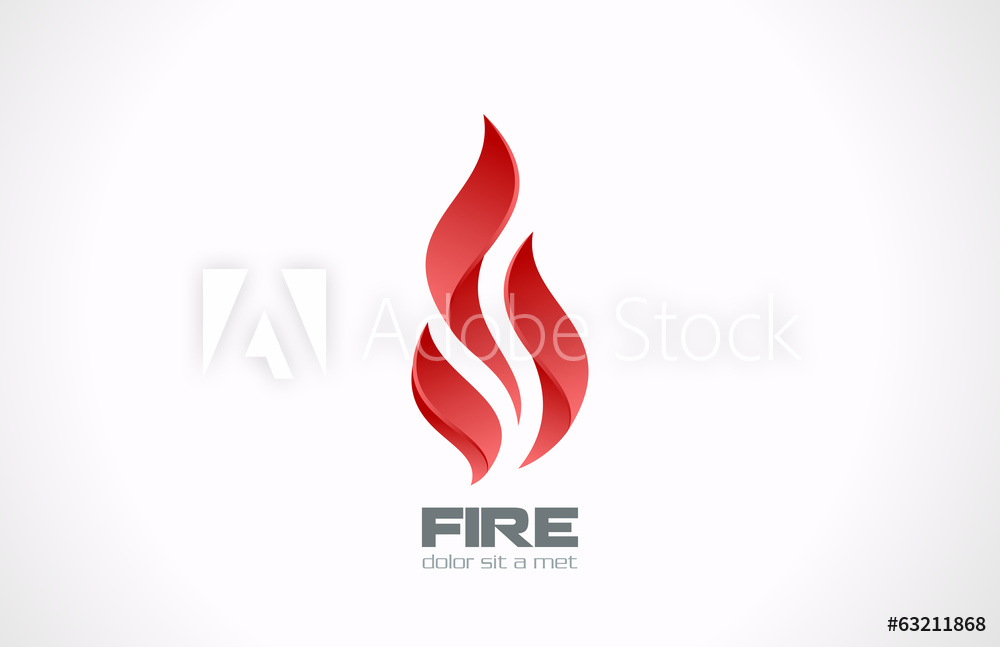 1000x647 Fotografie, Obraz Fire Flame Vector Logo Design Tongues Of Flame