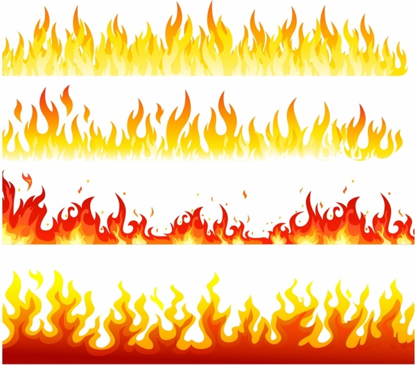 600x527 Seamless Flame Free Vector In Adobe Illustrator
