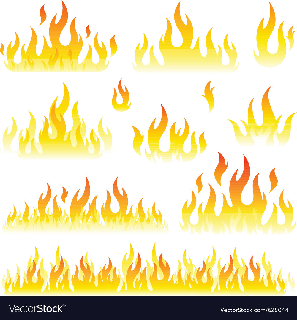 1000x1078 Flames Vector