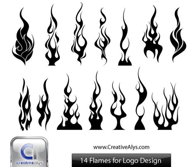 640x553 Free Vectors Flat Abstract Fire Flame Pack Creativealys