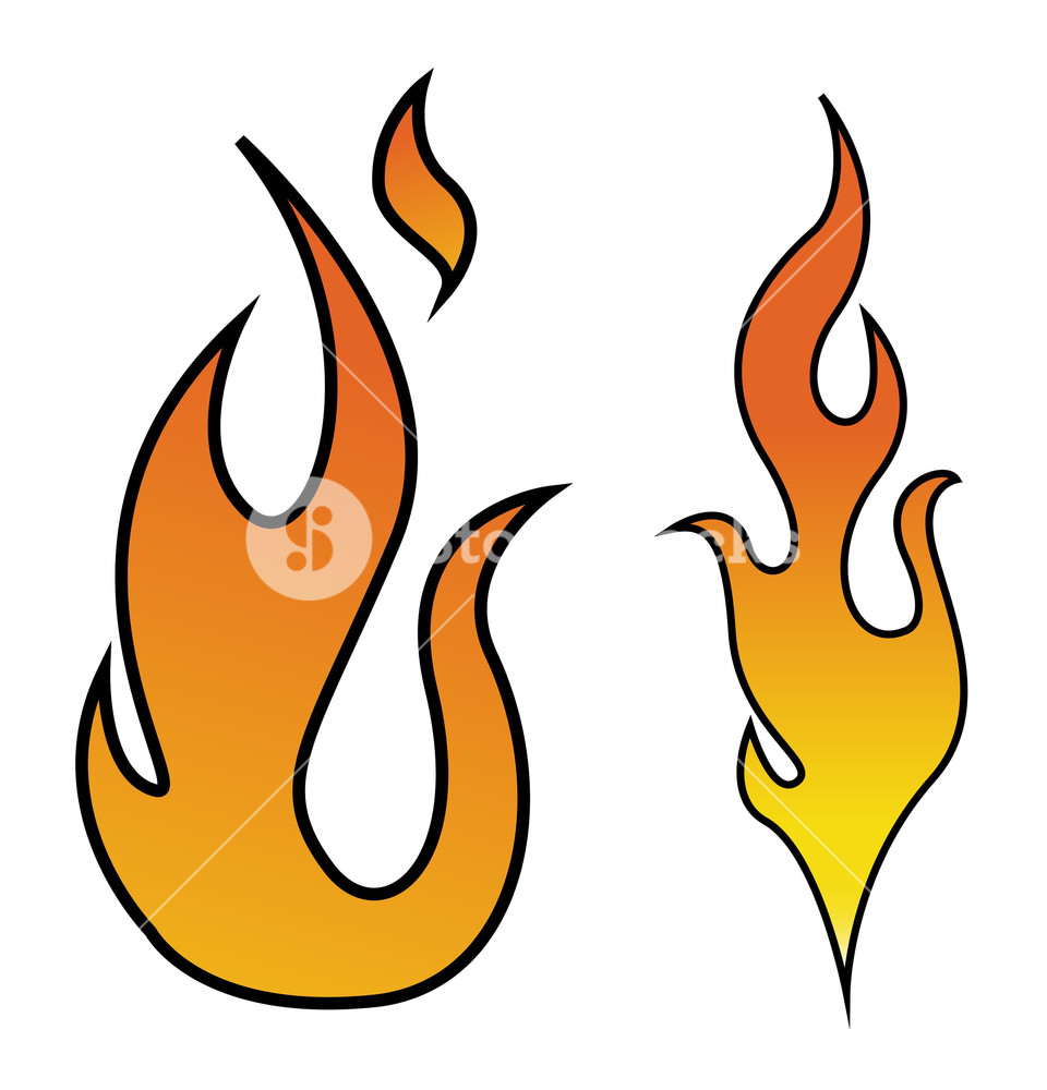 960x1000 Flame Vector Royalty Free Stock Image