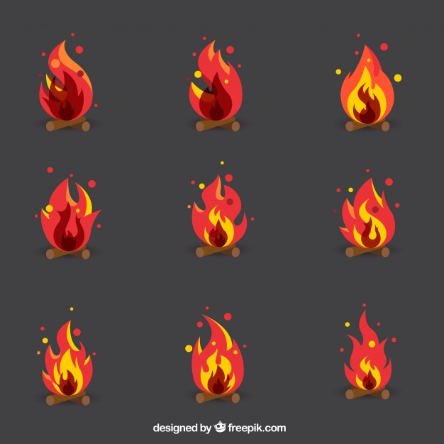 626x626 Collection Of Flames Vector Free Download