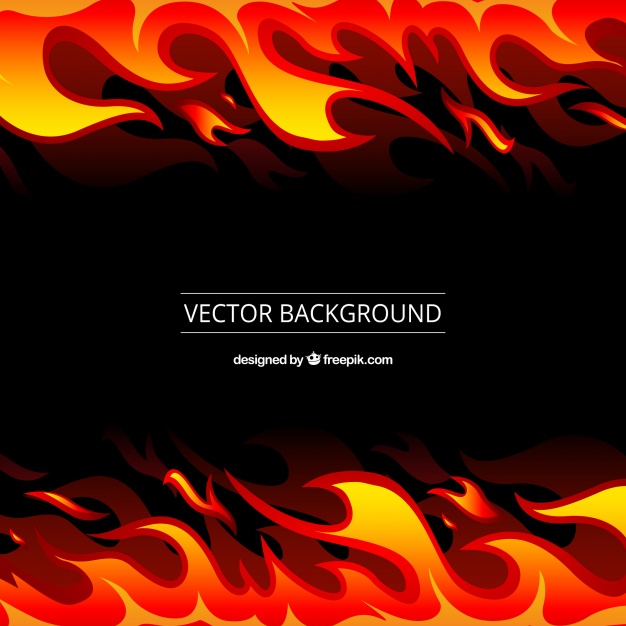 626x626 Black Background With Orange And Yellow Flames Vector Free Download