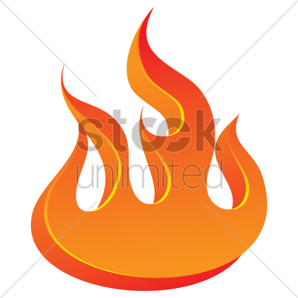 600x600 Fire Flame Vector Image