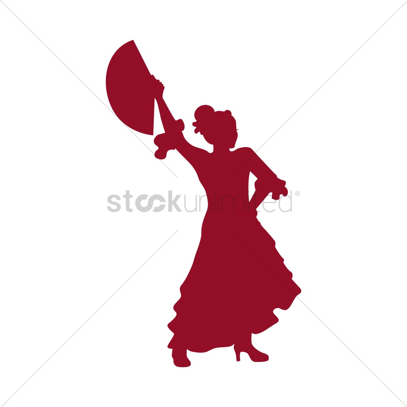 1300x1300 Flamenco Dancer Vector Image