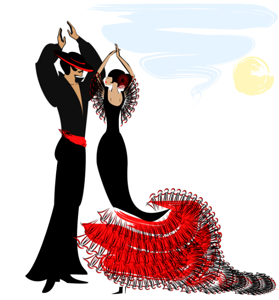 566x608 Flamenco Dancer Design Vector Free Download