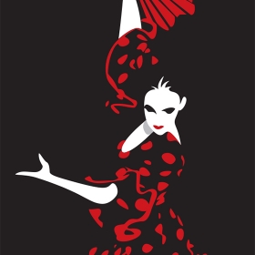 280x280 Flamenco Dancer Vector