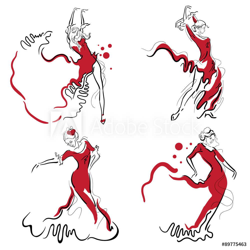 Flamenco Dancer Vector At Vectorified.com | Collection Of Flamenco ...