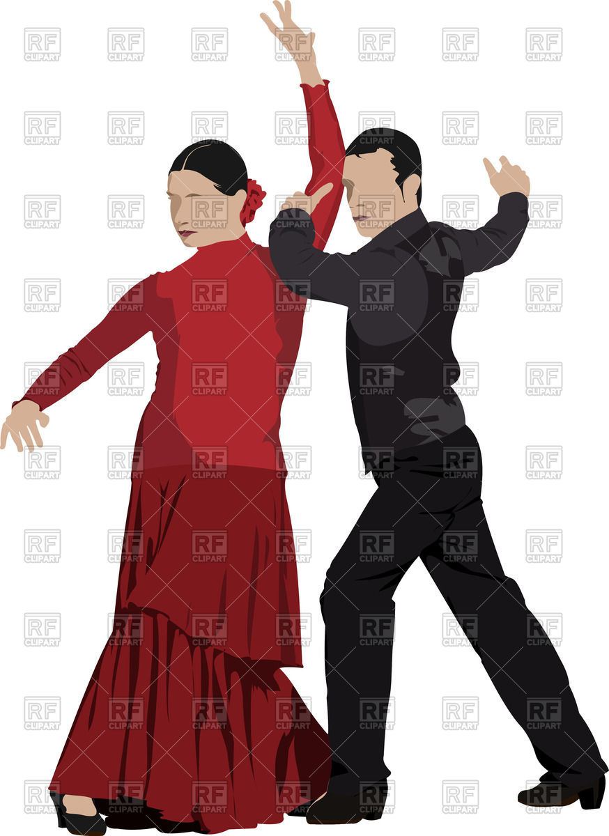 874x1200 Couple Of Flamenco Dancers Vector Image Of People Leonido