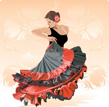 376x368 Free Flamenco Dancer Vector Free Vector Download