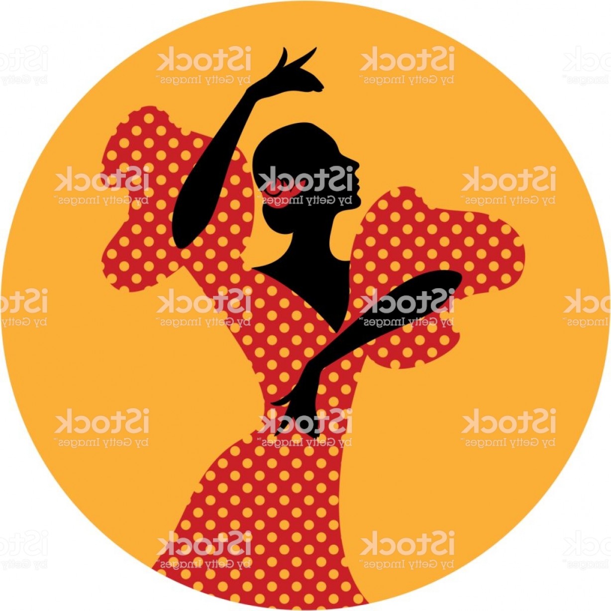1228x1228 Spanish Flamenco Dancer Vector Illustration Gm Createmepink