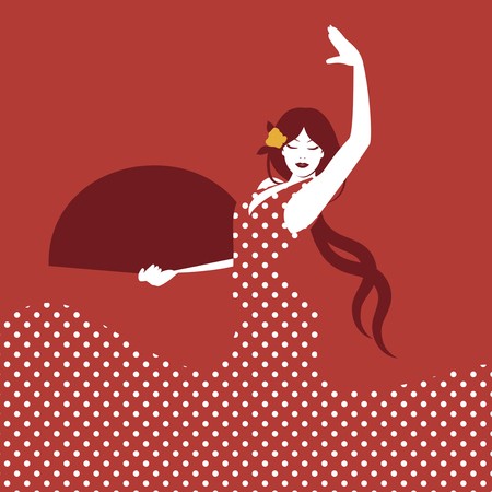 450x450 Spanish Flamenco Dancer Vector Illustration Royalty Free Vector