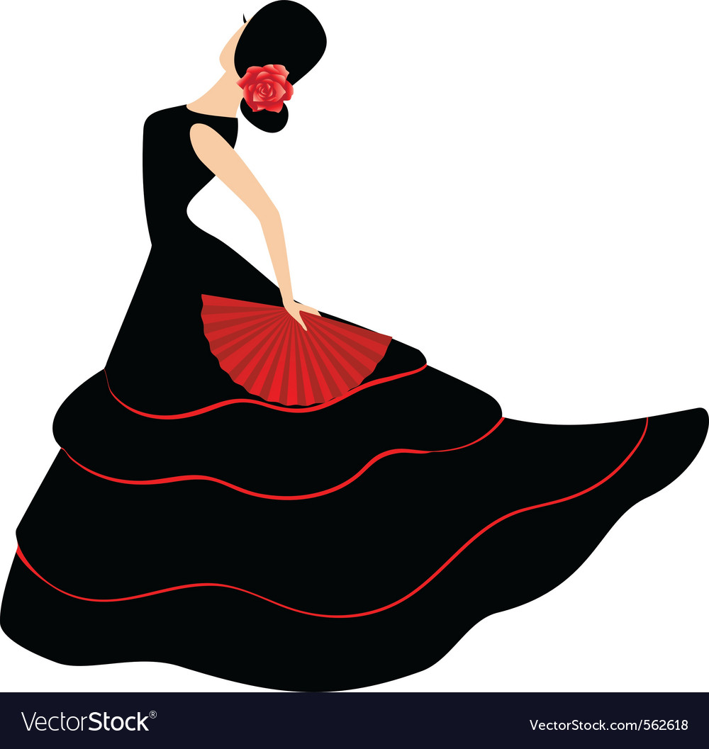 1000x1057 Flamenco Dancer Royalty Free Vector Imag