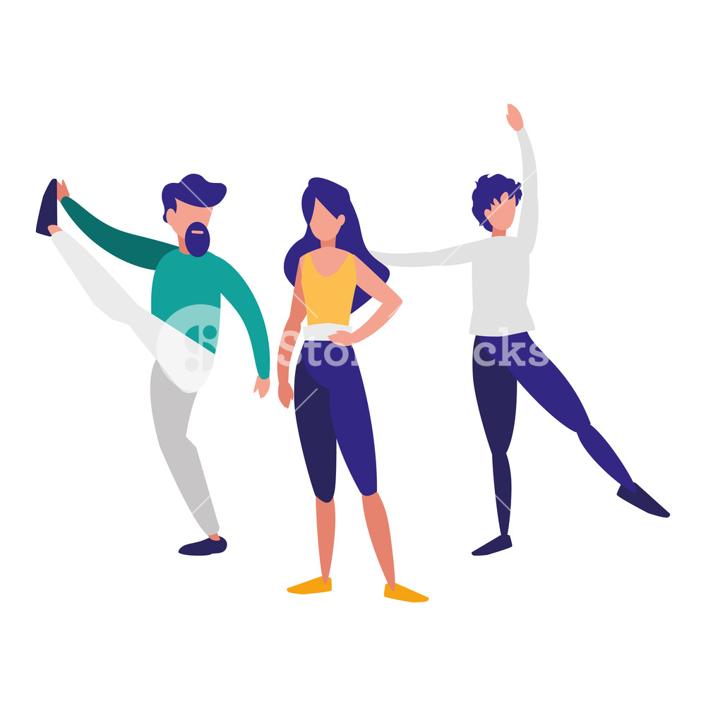 1000x1000 Young People Dancing Flamenco Vector Illustration Design Royalty