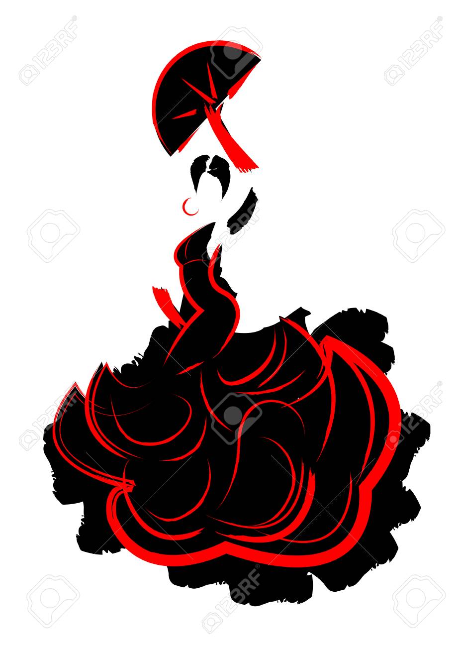 919x1300 Flamenco Dancer Silhouette Vector