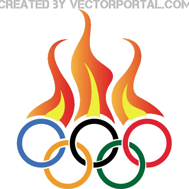 660x660 Olympic Flames Vector Illustration
