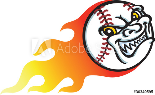500x306 Flaming Baseball