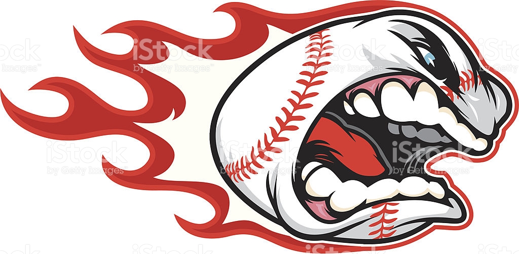 1024x501 Flaming Baseball Clipart