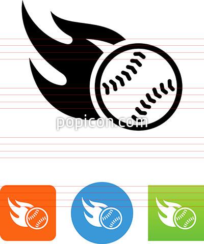 400x480 Baseball On Fire Icon