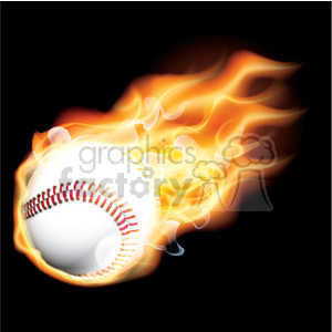 300x300 Flaming Baseball Clipart Royalty Free Gif, Png