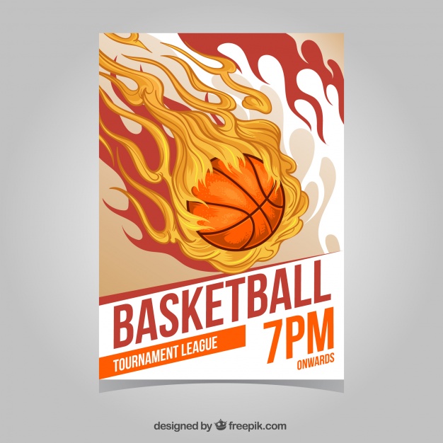 Flaming Basket Ball Brochure Vector Free Download 626x626 Flaming Basket Ball Brochure Vector Free Download