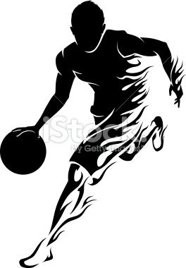 264x380 Flaming Trail Of Basketball Athlete Silhouette Projects To Try