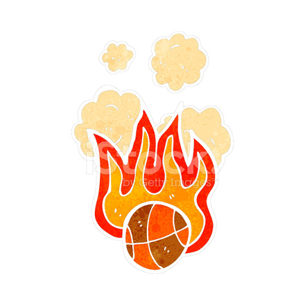 Retro Cartoon Flaming Basketball Stock Vector 440x440 Retro Cartoon Flaming Basketball Stock Vector