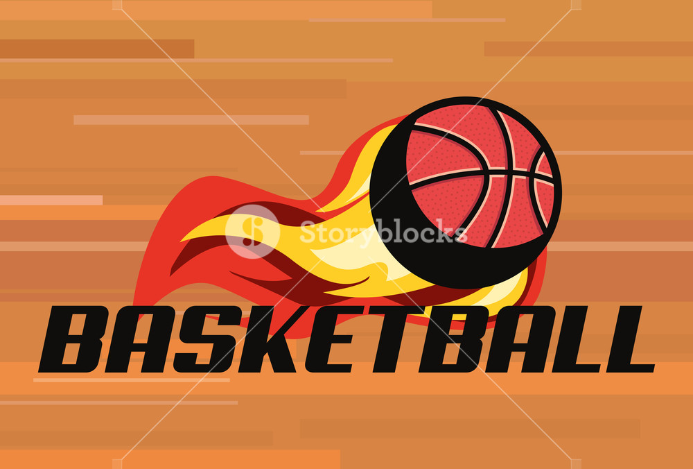 Flaming Basketball Ball Sport Background Vector Illustration 1000x676 Flaming Basketball Ball Sport Background Vector Illustration