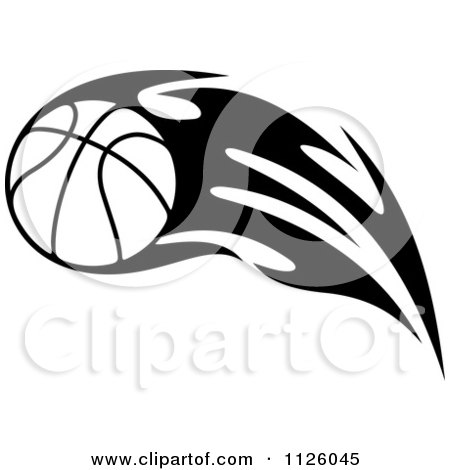 Clipart Of A Black And White Tribal Flaming Basketball 450x470 Clipart Of A Black And White Tribal Flaming Basketball