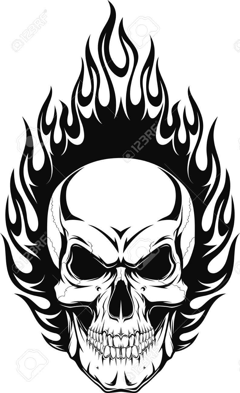 793x1300 Stock Vector Skulls In Skull Tattoos, Skull Stencil
