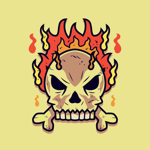 490x490 Flaming Skull