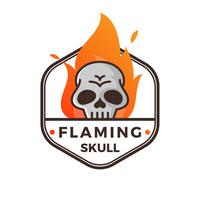 200x200 Flaming Skull Free Vector Art