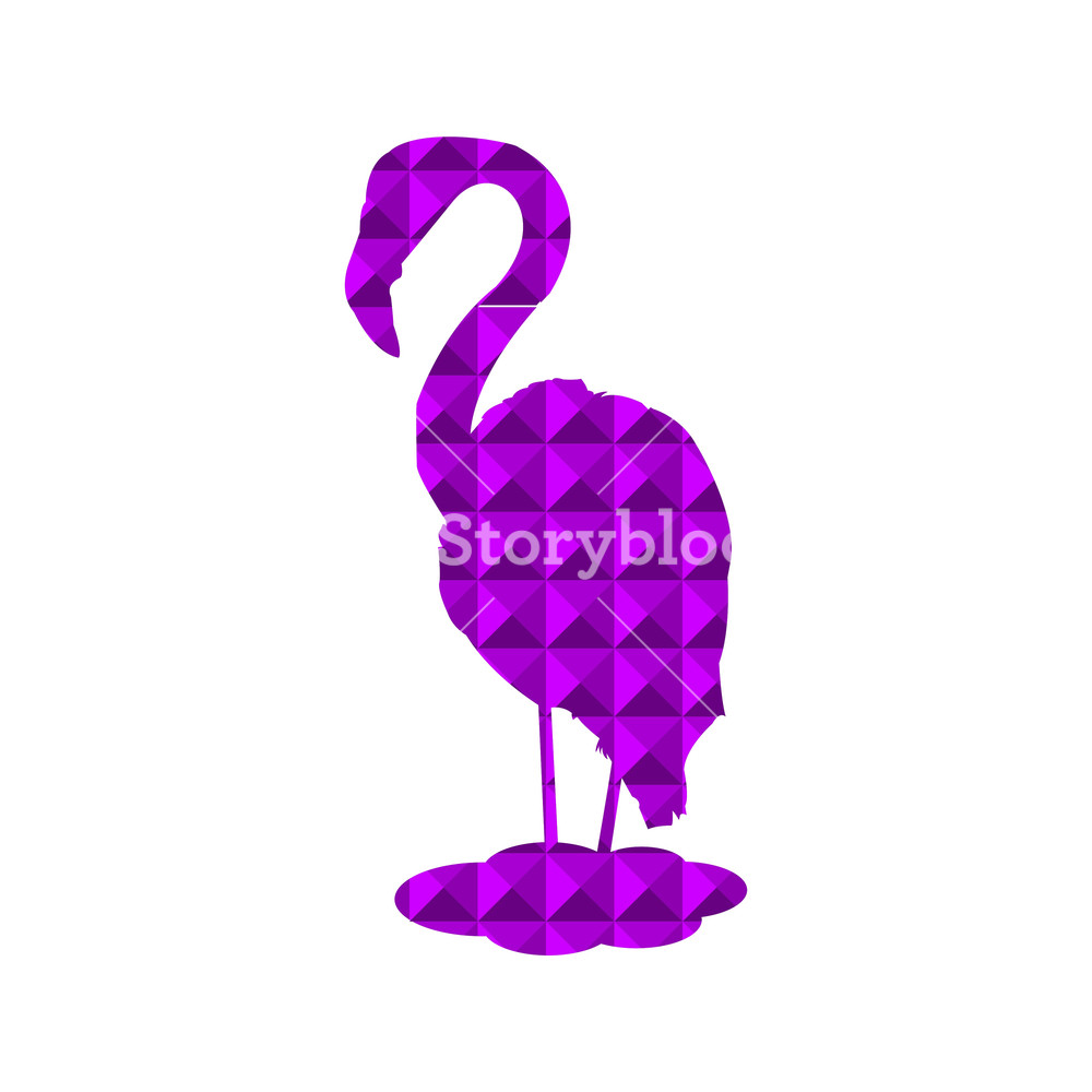 1000x1000 Flamingo Silhouette Purple Abstraction Vector Illustration