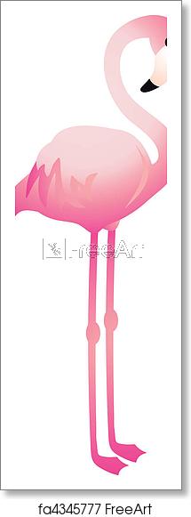 215x581 Free Art Print Of Flamingo Vector A Vector Illustration Of A Cute
