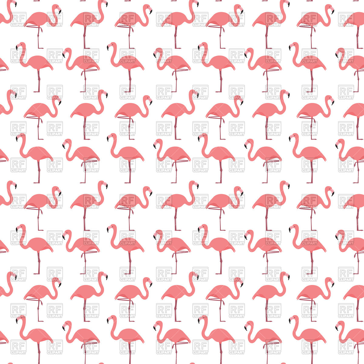 1200x1200 Seamless Pattern With Flamingos Vector Image Of Backgrounds