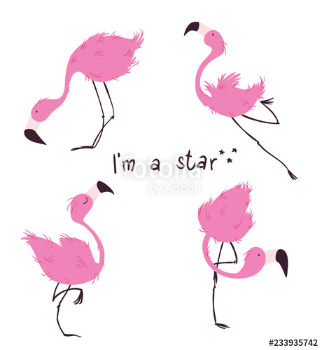460x500 Flamingos Vector Illustration Stock Image And Royalty Free Vector