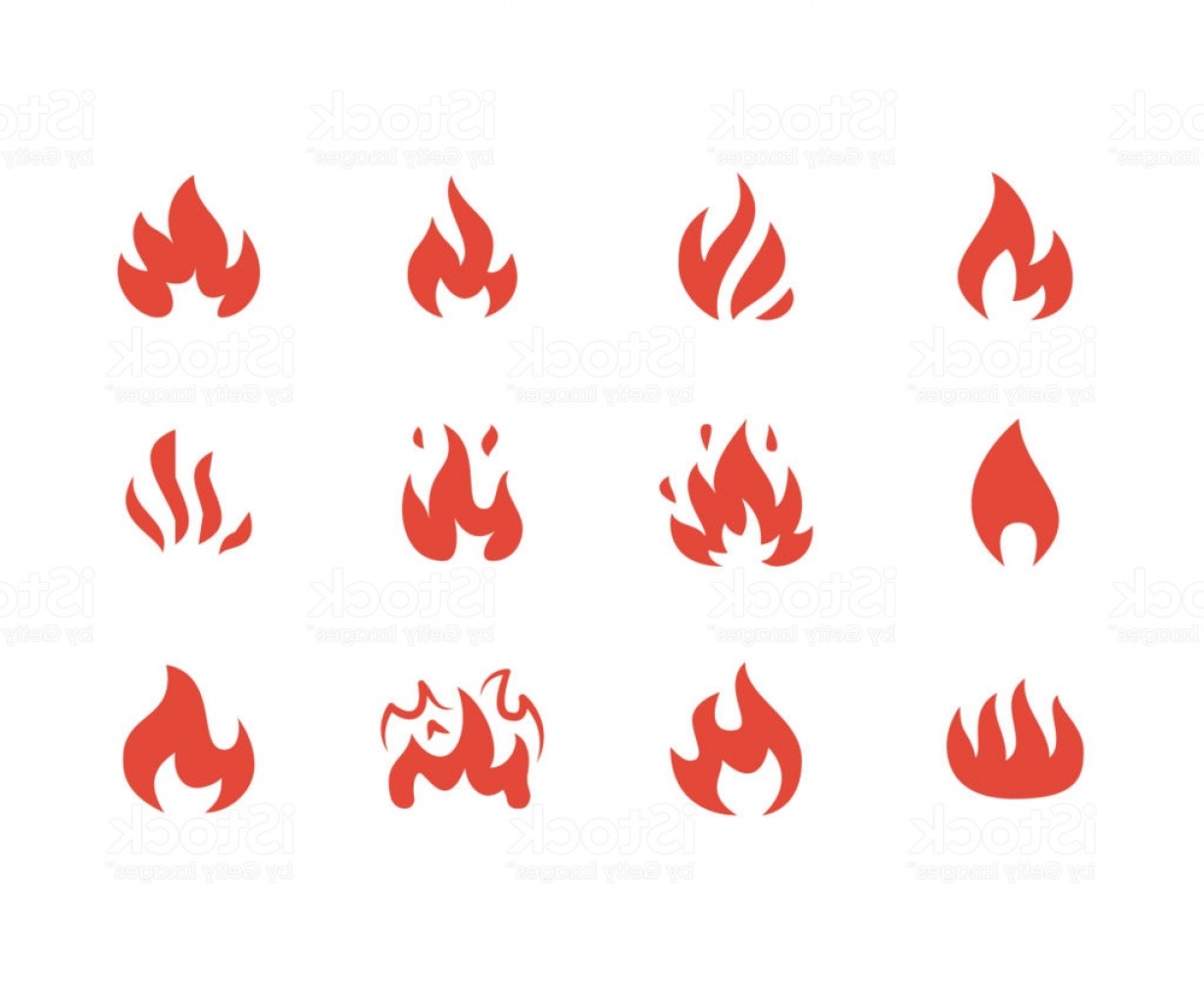1228x1005 Fire Flat Glyph Icons Flame Shapes Silhouette Bonfire Vector