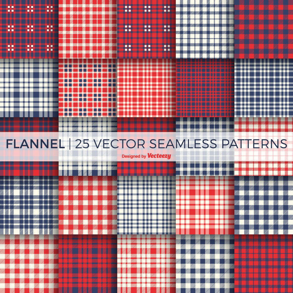 1000x1000 Free Download Flannel Pattern Vector Pack